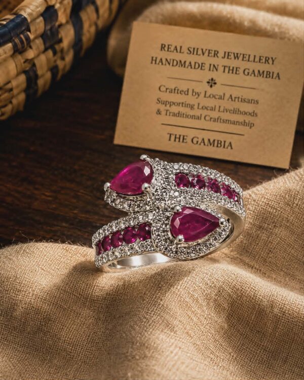 CRIMSON RING CRIMSON JEWEL SILVER RING