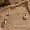SHELL EARINGS NECKLACE HAND CRAFTED COWRIE SHELL EAR RINGS & NECKLACE