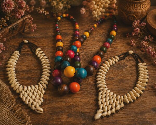 necklaces handmade gambia HANDMADE GAMBIAN COWRIE SHELL NECKLACE